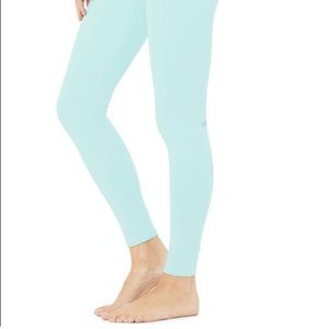 Alo yoga air brush leggings size small blue quartz